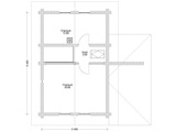 План мансардного этажа дома-бани из оцилиндрованного бревна Б-91