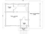План 1 этажа дома из оцилиндрованного бревна Д-115