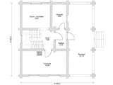 План 1 этажа дома из оцилиндрованного бревна Д-116