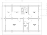 План мансарды дома из оцилиндрованного бревна Д-127
