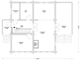 План 1 этажа дома из оцилиндрованного бревна Д-161