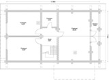 План мансарды дома из оцилиндрованного бревна Д-163