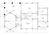 План 1 этажа дома из оцилиндрованного бревна Д-173