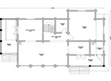 План 1 этажа дома из оцилиндрованного бревна Д-238
