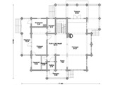 План 1 этажа дома из оцилиндрованного бревна Д-250