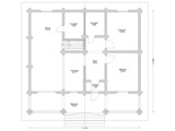 План 1 этажа дома из оцилиндрованного бревна Д-95