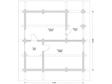 План мансардного этажа дома-бани из оцилиндрованного бревна ДБ-104
